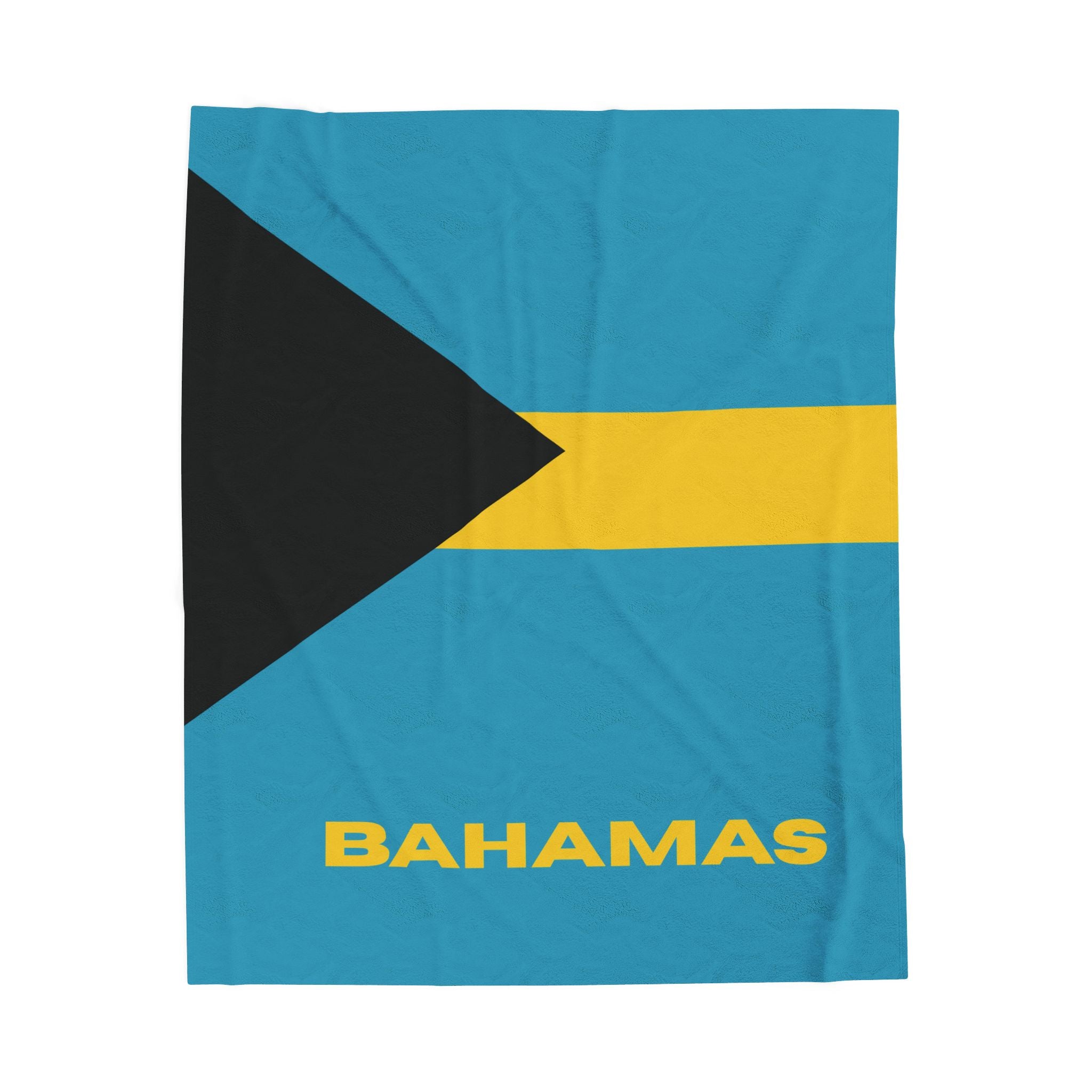 Bahamas Flag Velveteen Plush Blanket