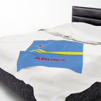 Aruba Flag Velveteen Plush Blanket