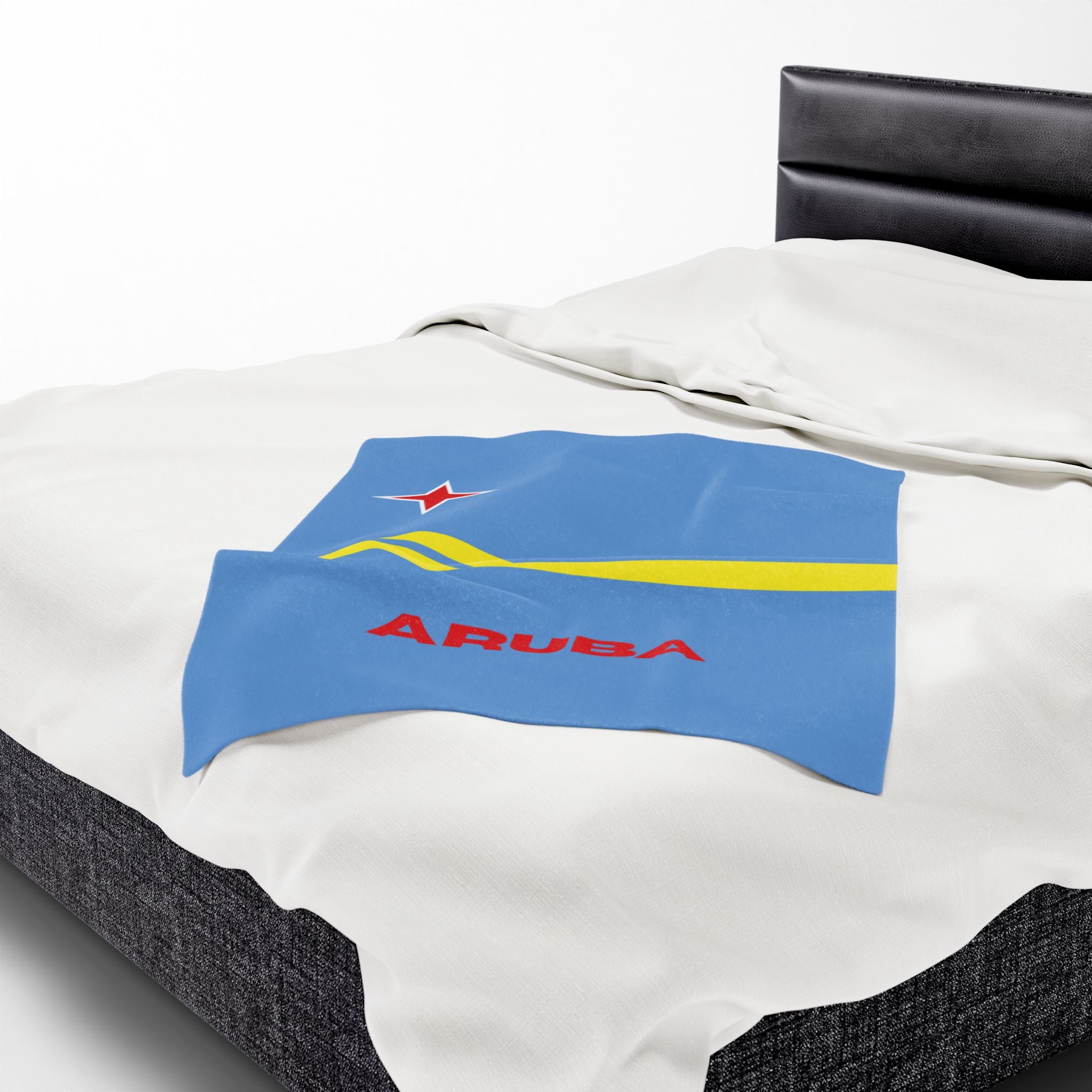 Aruba Flag Velveteen Plush Blanket