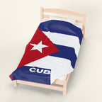Cuba Flag Velveteen Plush Blanket - Irie Blues Boutique
