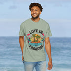 Love In Paradise Couples Personalized Date T-Shirt - Irie Blues Boutique