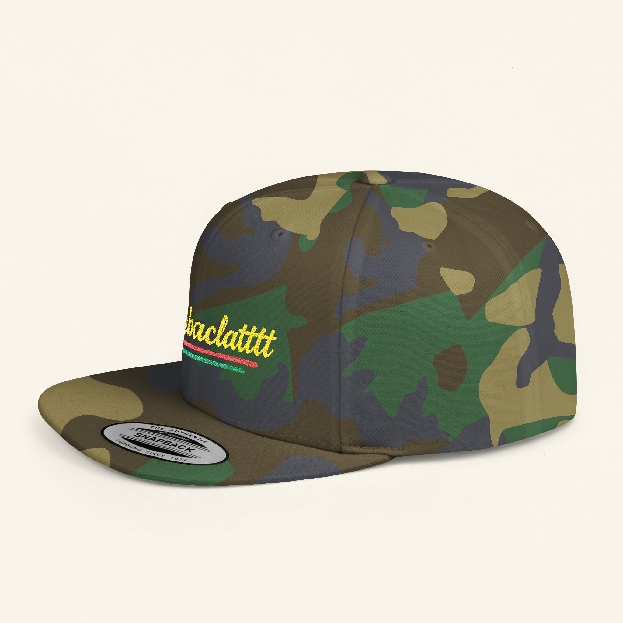 Jamaican Flat Bill Snapback Hat, Jamaican-Inspired Bombaclatt Cap, Rasta Hat, Reggae Snapback, Caribbean Baseball Cap, Tropical Headwear - Irie Blues Boutique