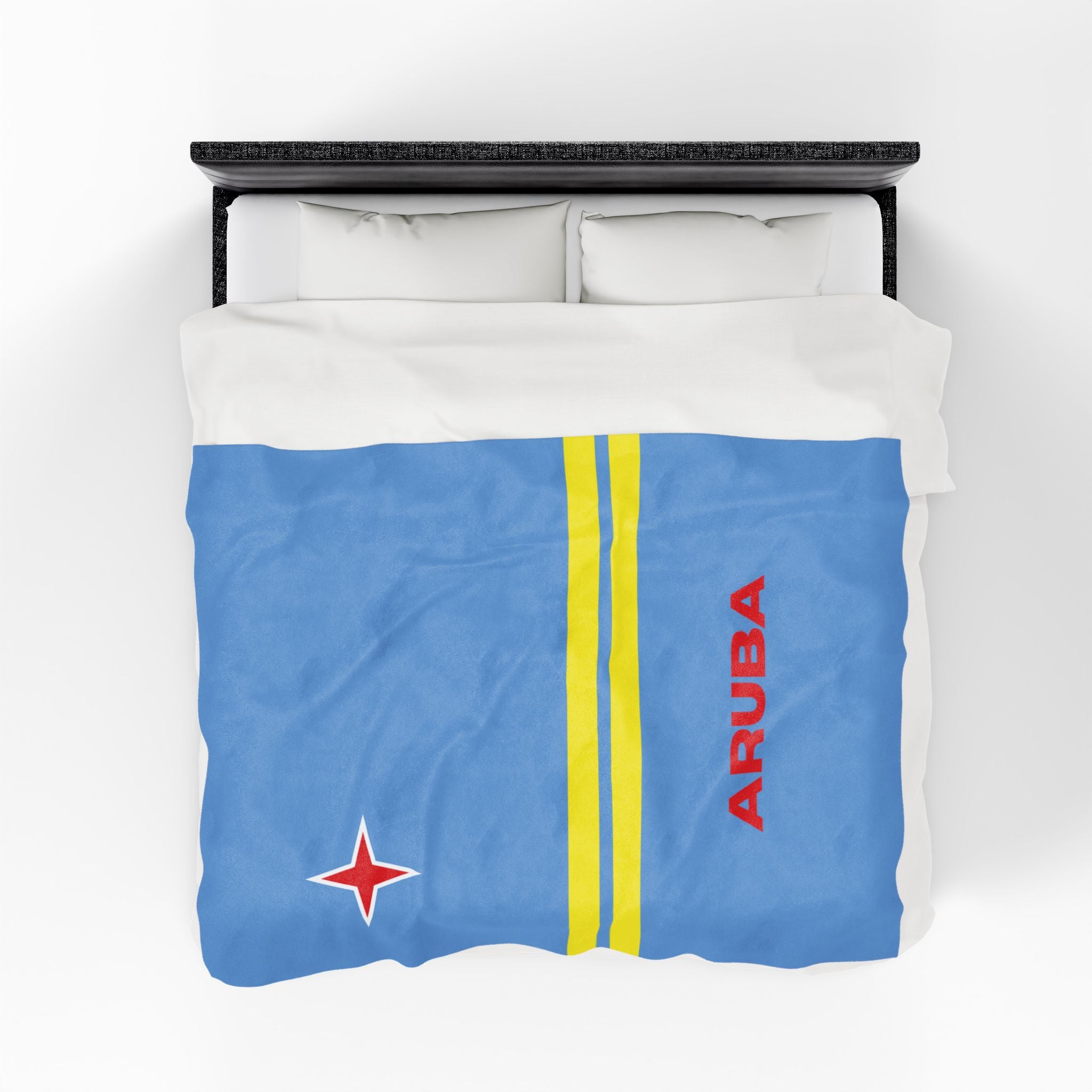 Aruba Flag Velveteen Plush Blanket