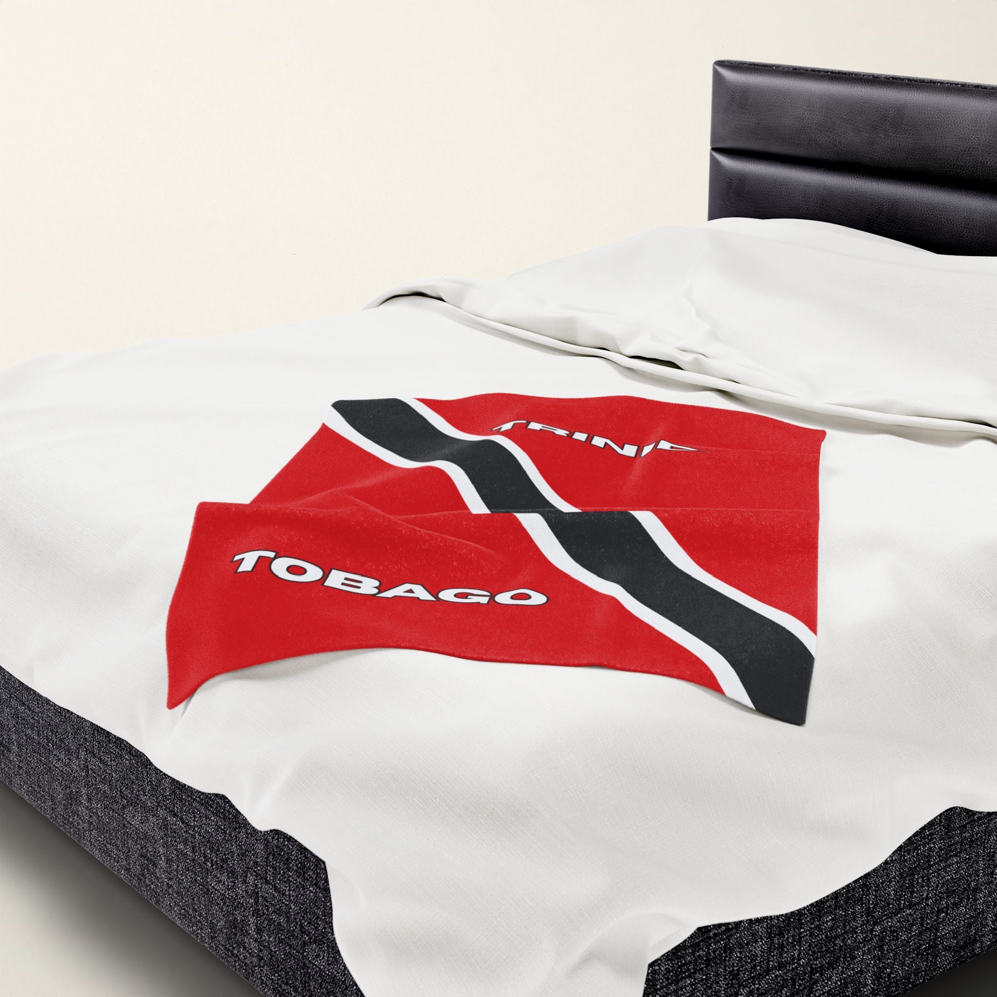 Trinidad Tobago Flag Velveteen Plush Blanket - Irie Blues Boutique