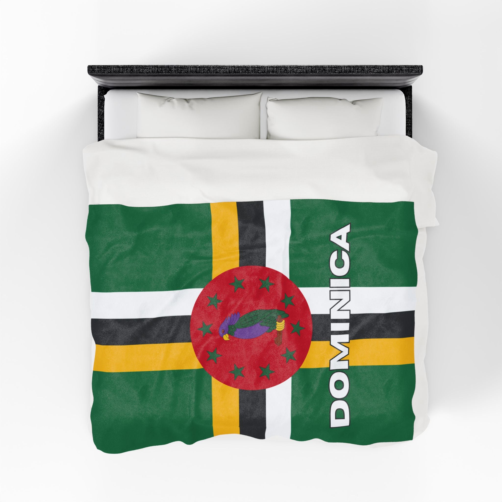 Dominica Flag Velveteen Plush Blanket