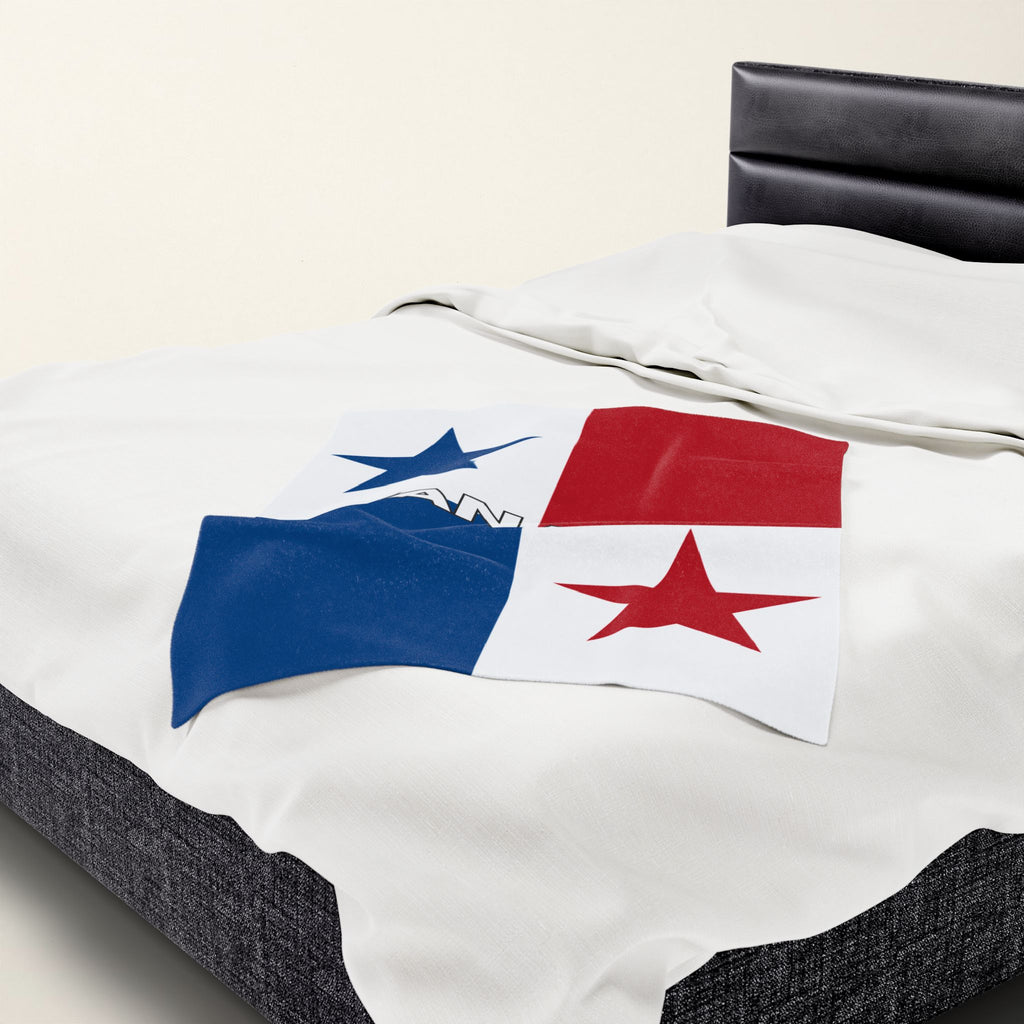 Panama Flag Velveteen Plush Blanket - Irie Blues Boutique