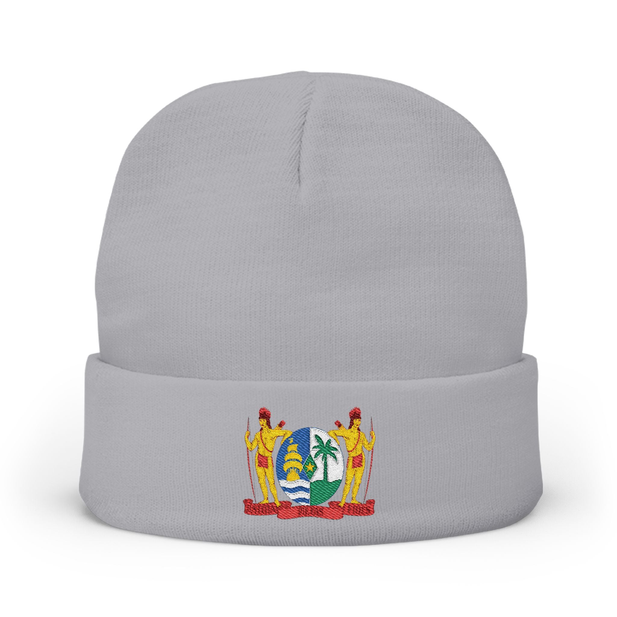 Suriname Coat of Arms Embroidered Knit Beanie