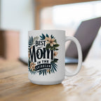 Tropical Floral Mom Mug, Best Mom Gift, Mother's Day Mug, Ceramic Coffee Cup, Personalized Mom Drinkware - Irie Blues Boutique