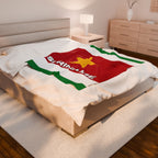 Suriname Flag Velveteen Plush Blanket - Irie Blues Boutique