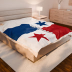 Panama Flag Velveteen Plush Blanket - Irie Blues Boutique