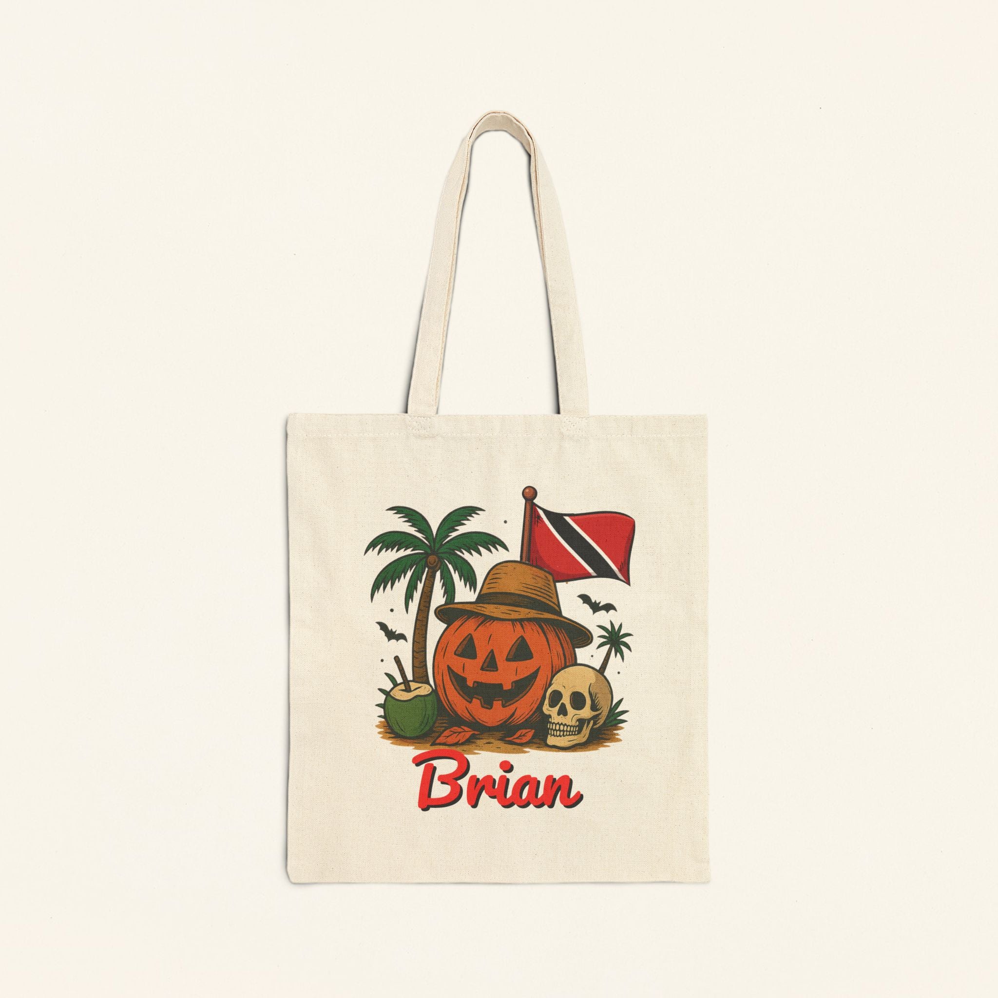 Personalized Caribbean Flag Trick Or Treat Bag