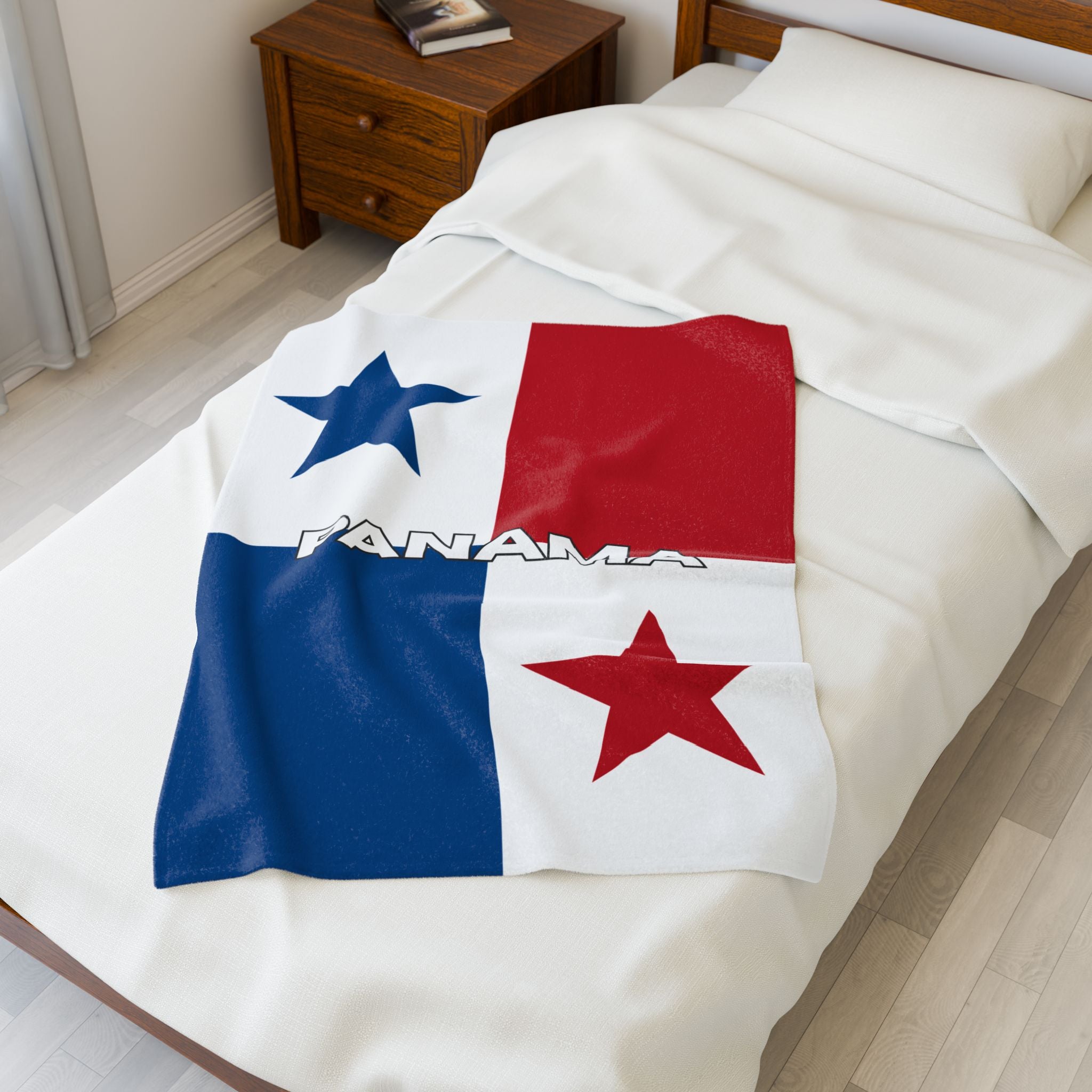 Panama Flag Velveteen Plush Blanket - Irie Blues Boutique
