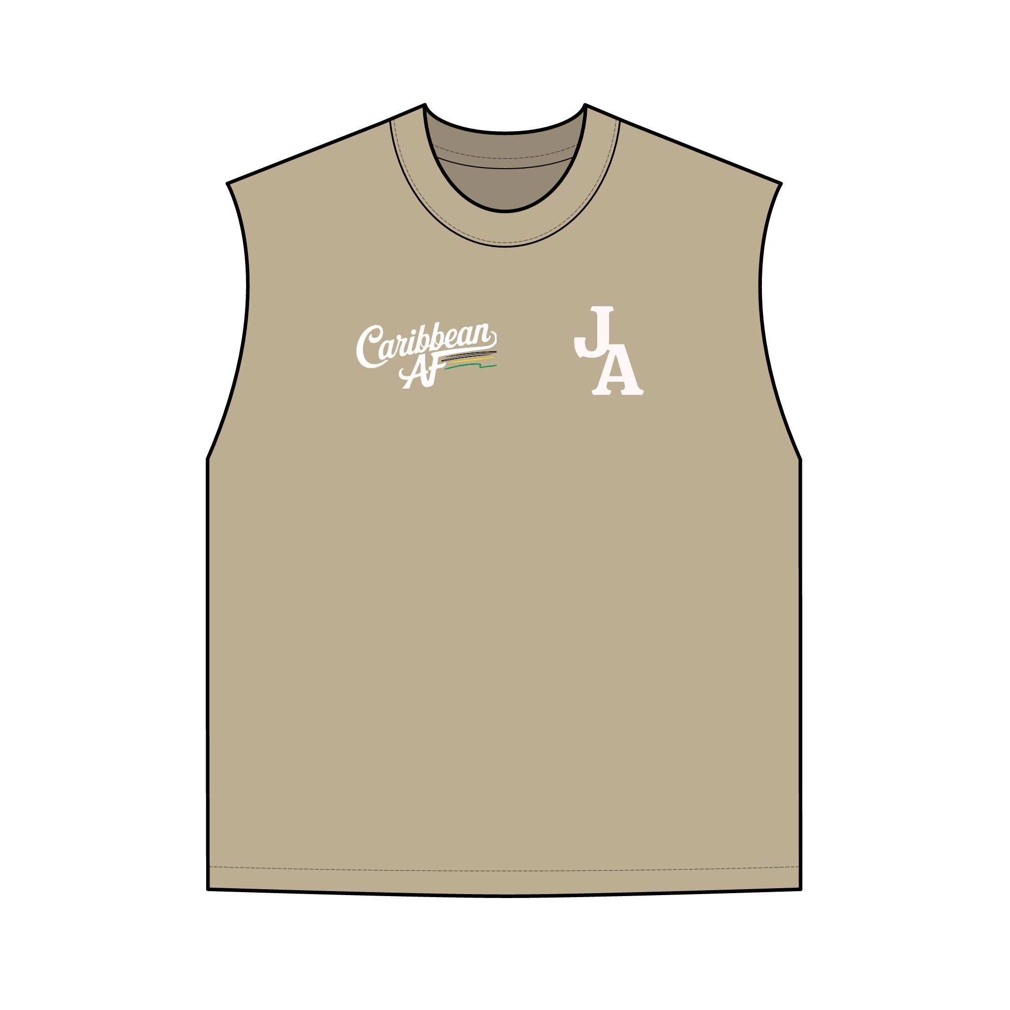 JA Caribbean Tank Top — Retro Island Vibe Sleeveless Tee - Irie Blues Boutique