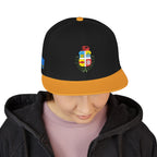 Aruba Coat of Arms Embroidered Snapback Hat - Irie Blues Boutique