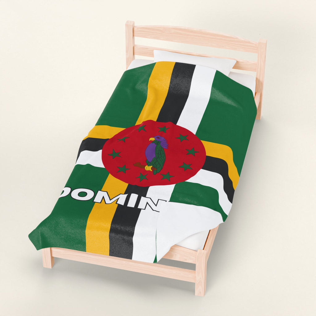 Dominica Flag Velveteen Plush Blanket