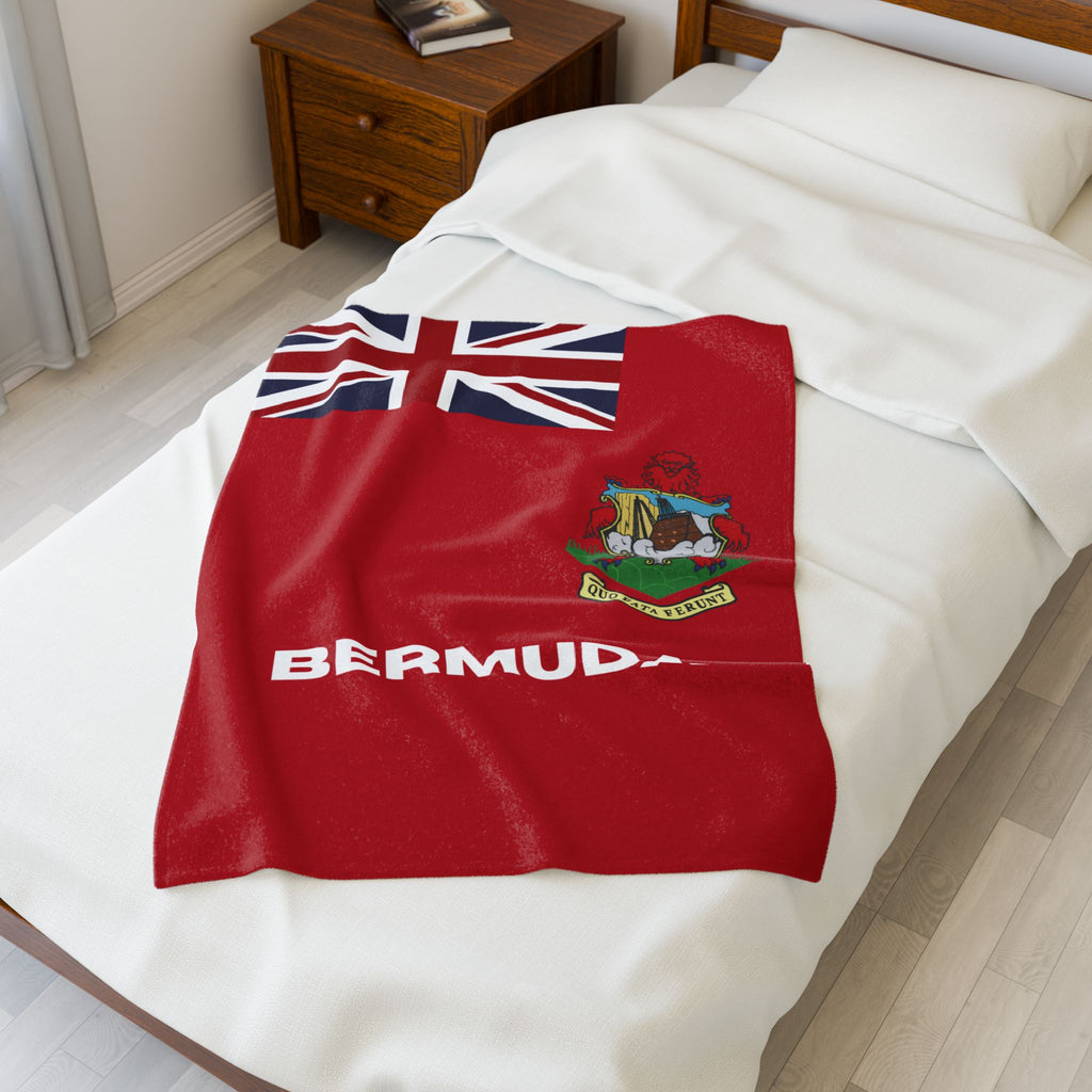 Bermuda Flag Velveteen Plush Blanket