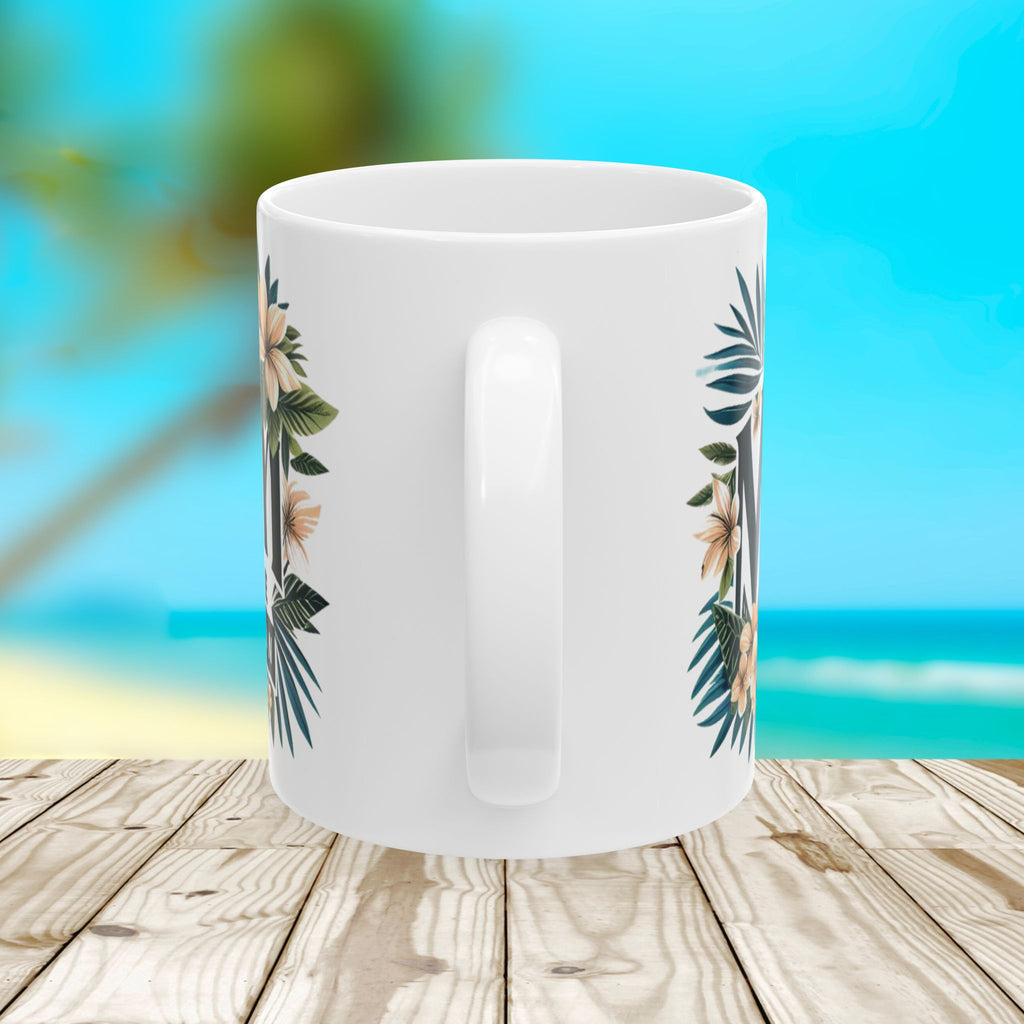 Tropical Floral Mom Mug, Best Mom Gift, Mother's Day Mug, Ceramic Coffee Cup, Personalized Mom Drinkware - Irie Blues Boutique