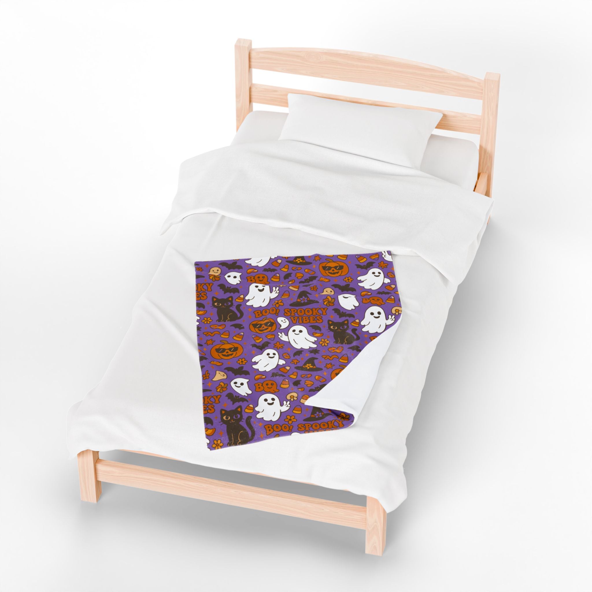 Spooky Vibes Velveteen Plush Blanket