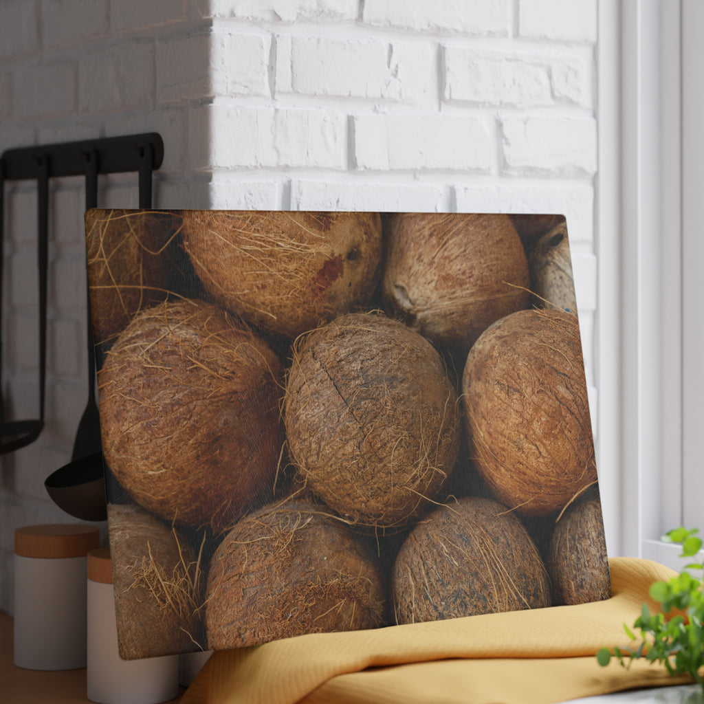 Coconuts Glass Cutting Board