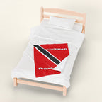 Trinidad Tobago Flag Velveteen Plush Blanket - Irie Blues Boutique