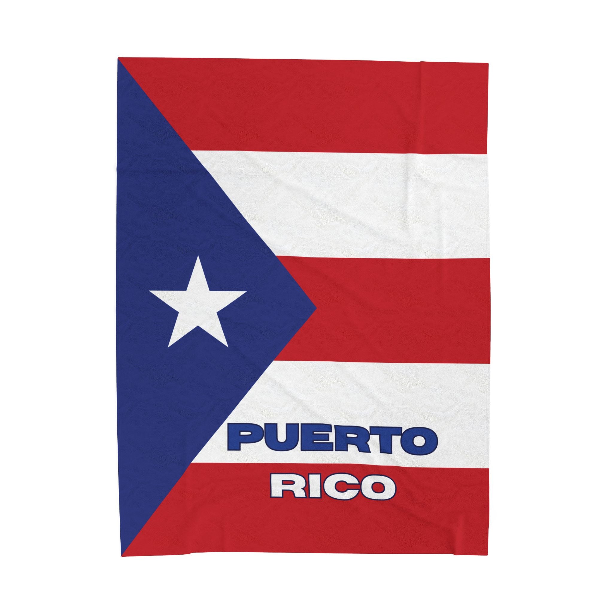 Puerto Rico Flag Velveteen Plush Blanket - Irie Blues Boutique