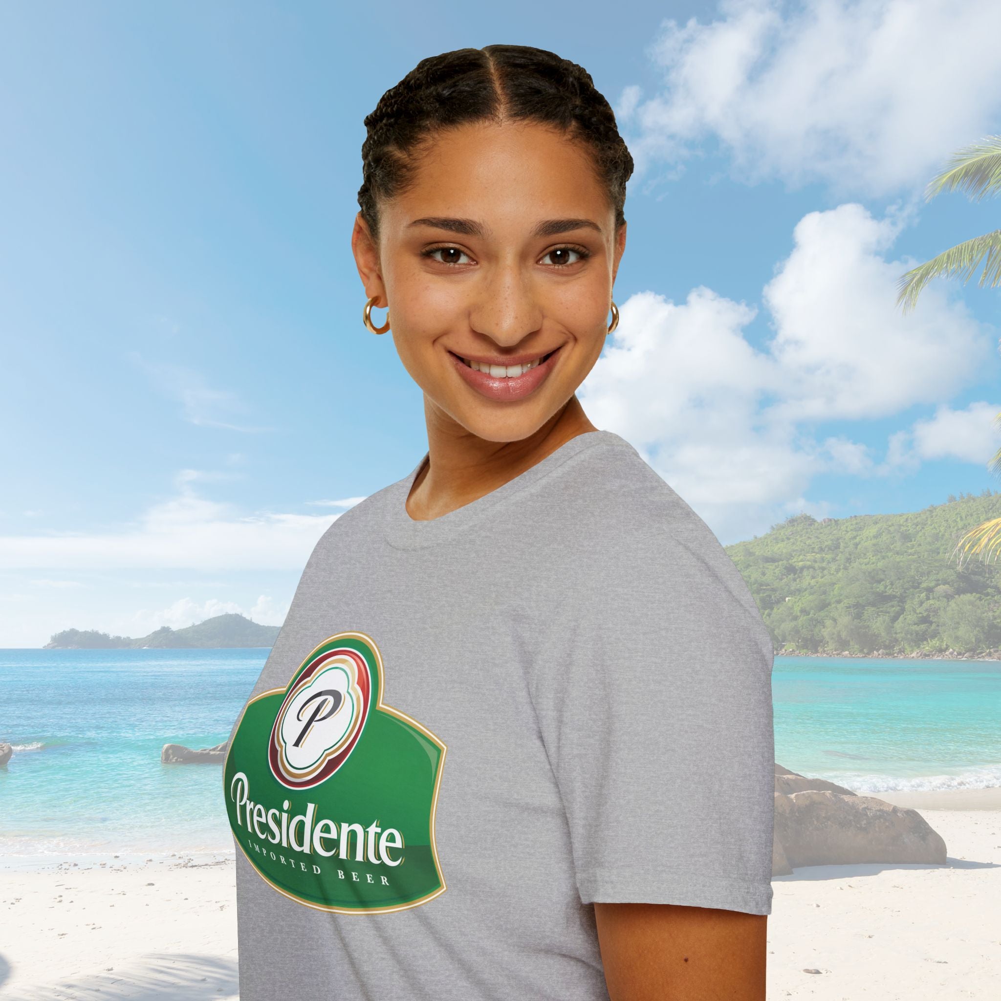 Dominican Republic Presidente Beer Logo Unisex T-Shirt - Irie Blues Boutique