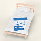 Honduras Flag Velveteen Plush Blanket - Irie Blues Boutique