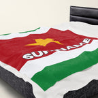 Suriname Flag Velveteen Plush Blanket - Irie Blues Boutique