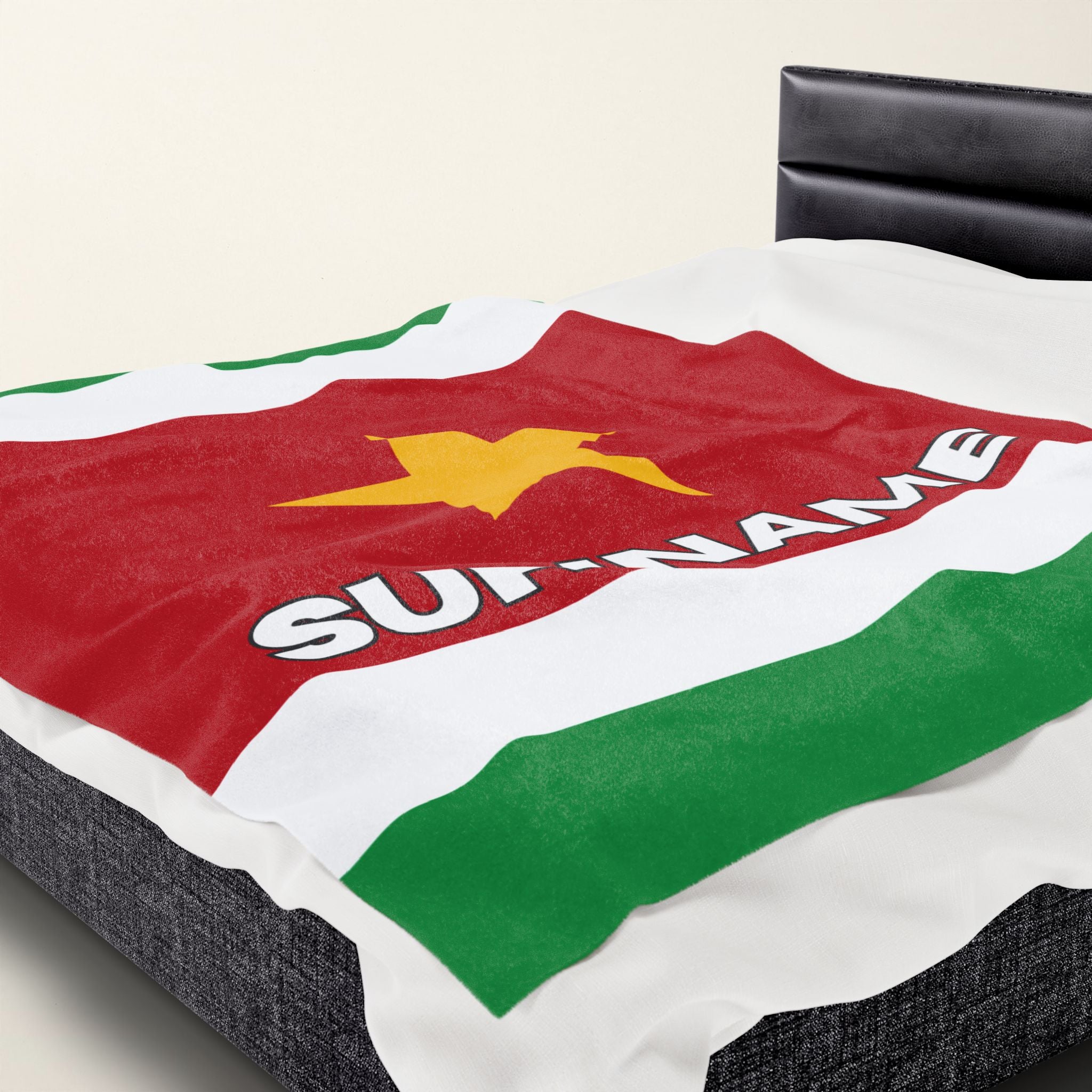 Suriname Flag Velveteen Plush Blanket - Irie Blues Boutique