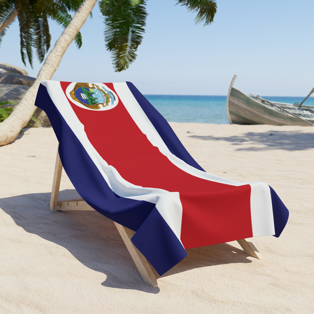Costa Rica Flag Beach Towel