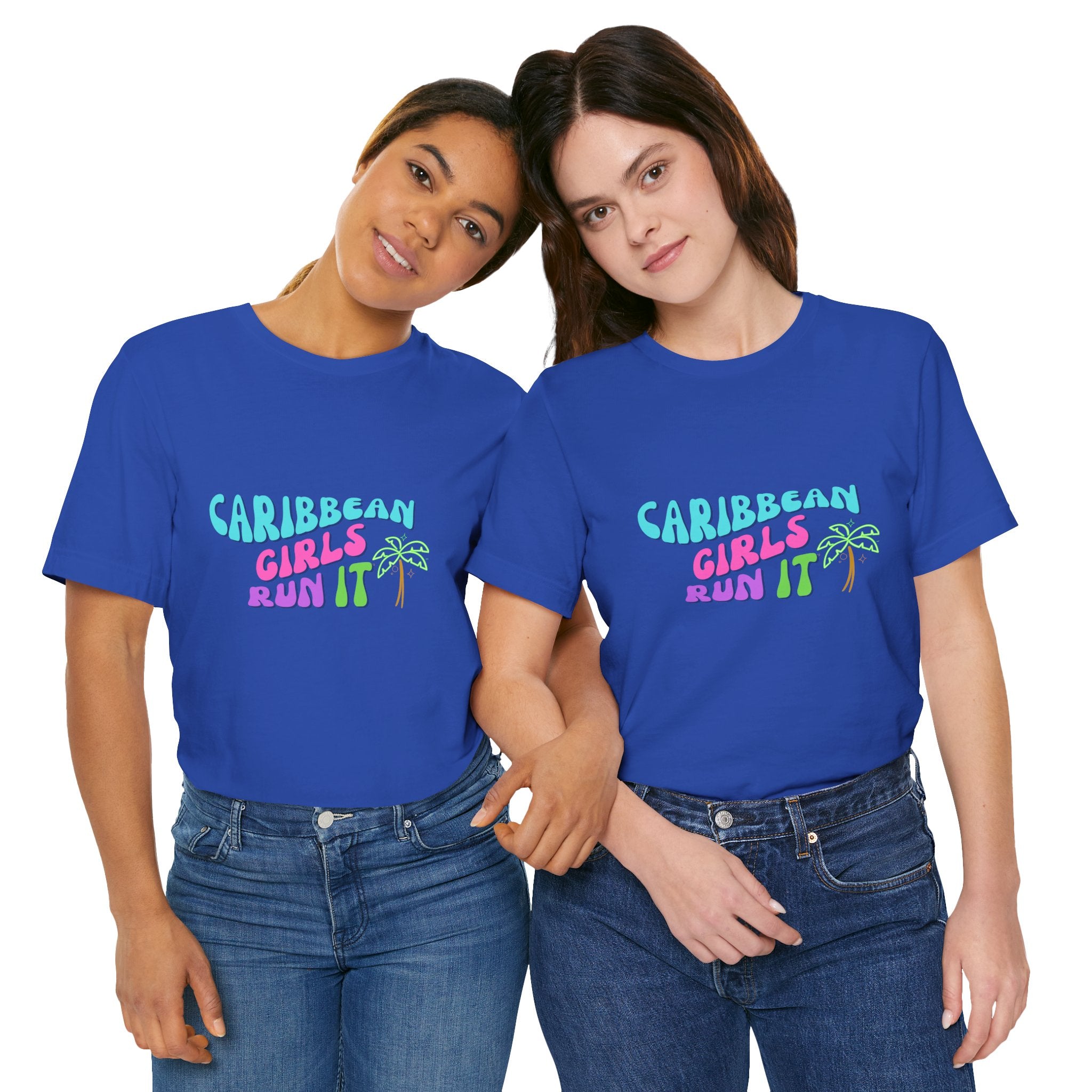Caribbean Gyals Run It Tee Retro Tee - Irie Blues Boutique