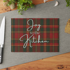 Joyful Holiday Glass Cutting Board