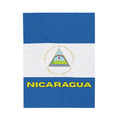 Nicaragua Flag Velveteen Plush Blanket - Irie Blues Boutique