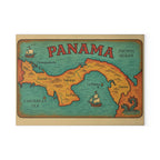 Vintage Panama Map Glass Cutting Board - Irie Blues Boutique