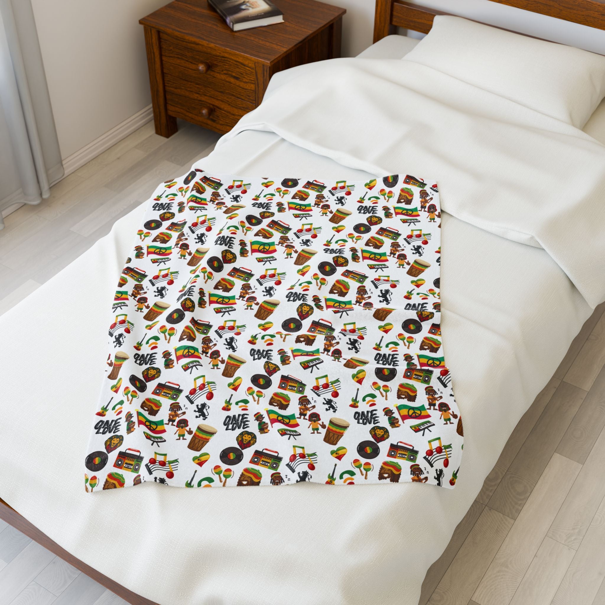 One Love Reggae Vibes Plush Blanket - Irie Blues Boutique