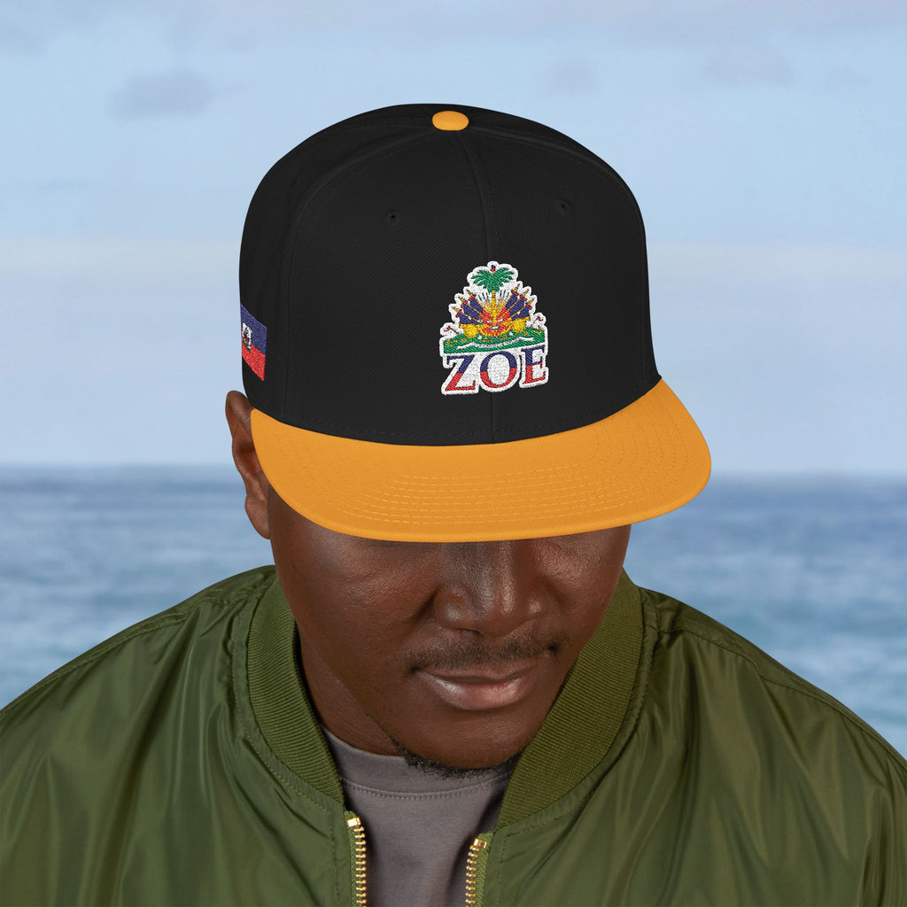 Haiti Zoe Embroidered Snapback Hat