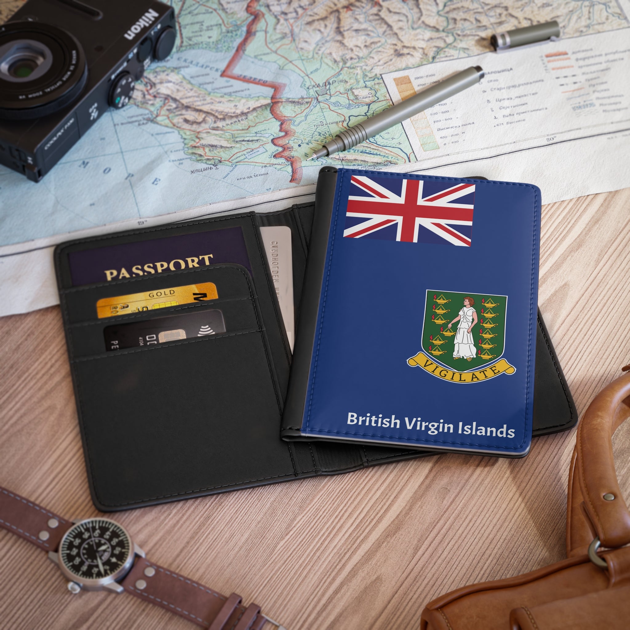 British Virgin Islands Flag Passport Cover - Irie Blues Boutique