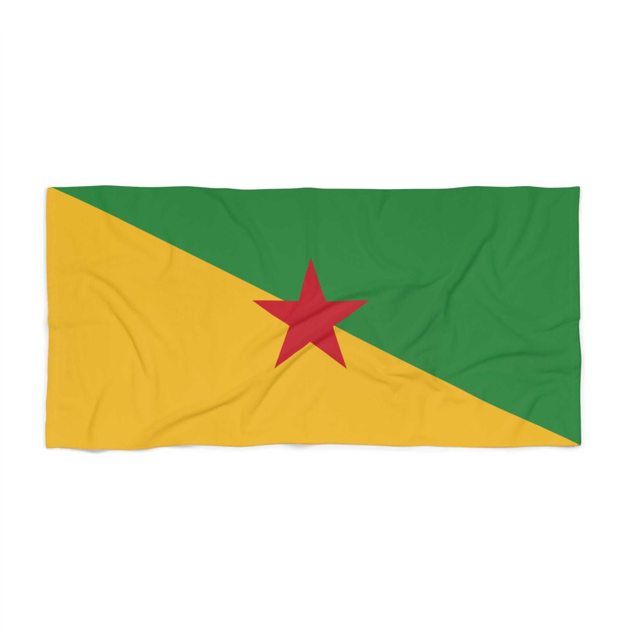 French Guiana Flag Beach Towel