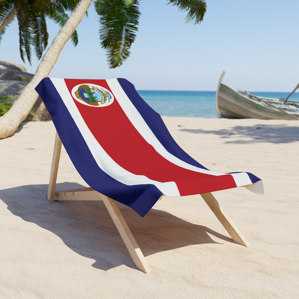 Costa Rica Flag Beach Towel