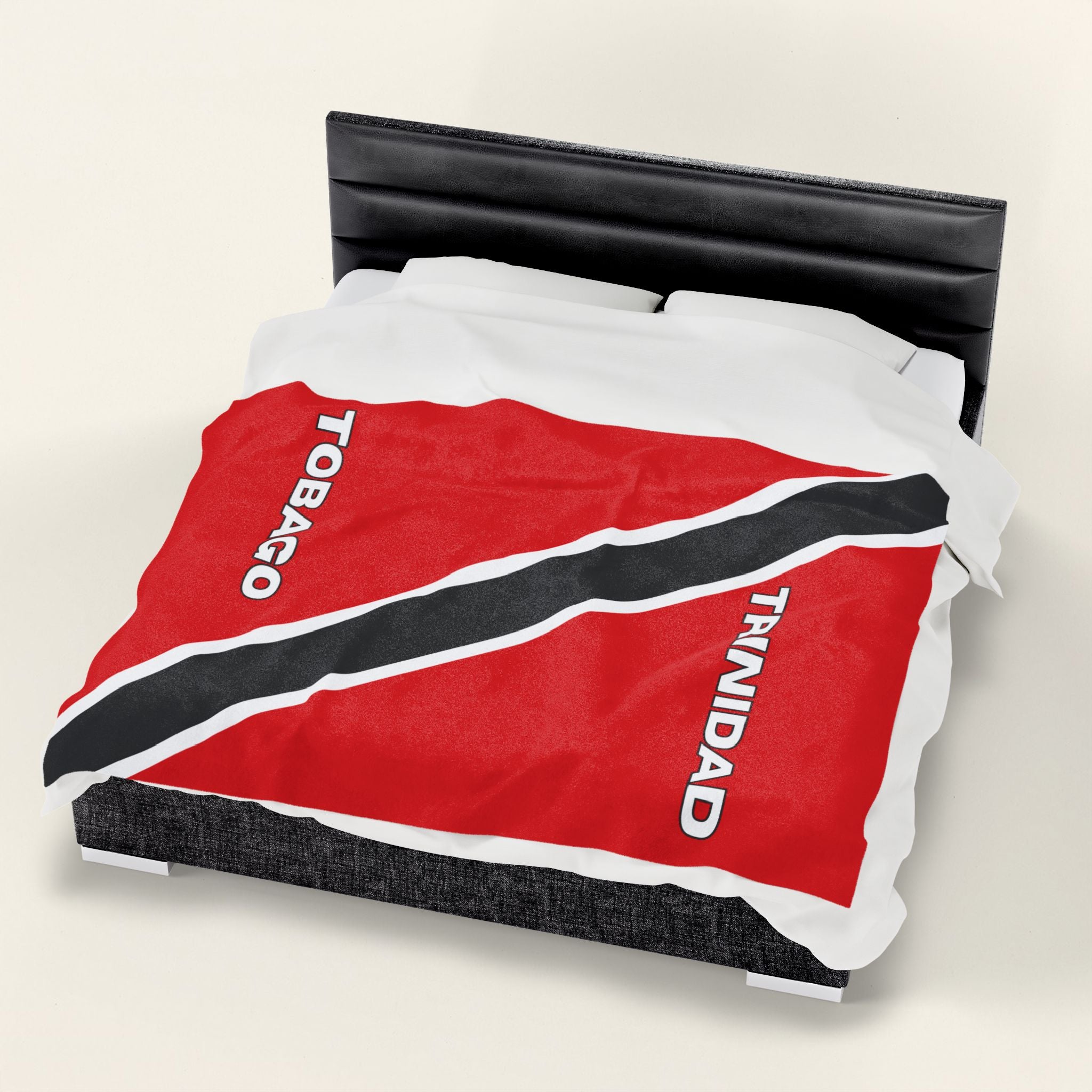 Trinidad Tobago Flag Velveteen Plush Blanket - Irie Blues Boutique