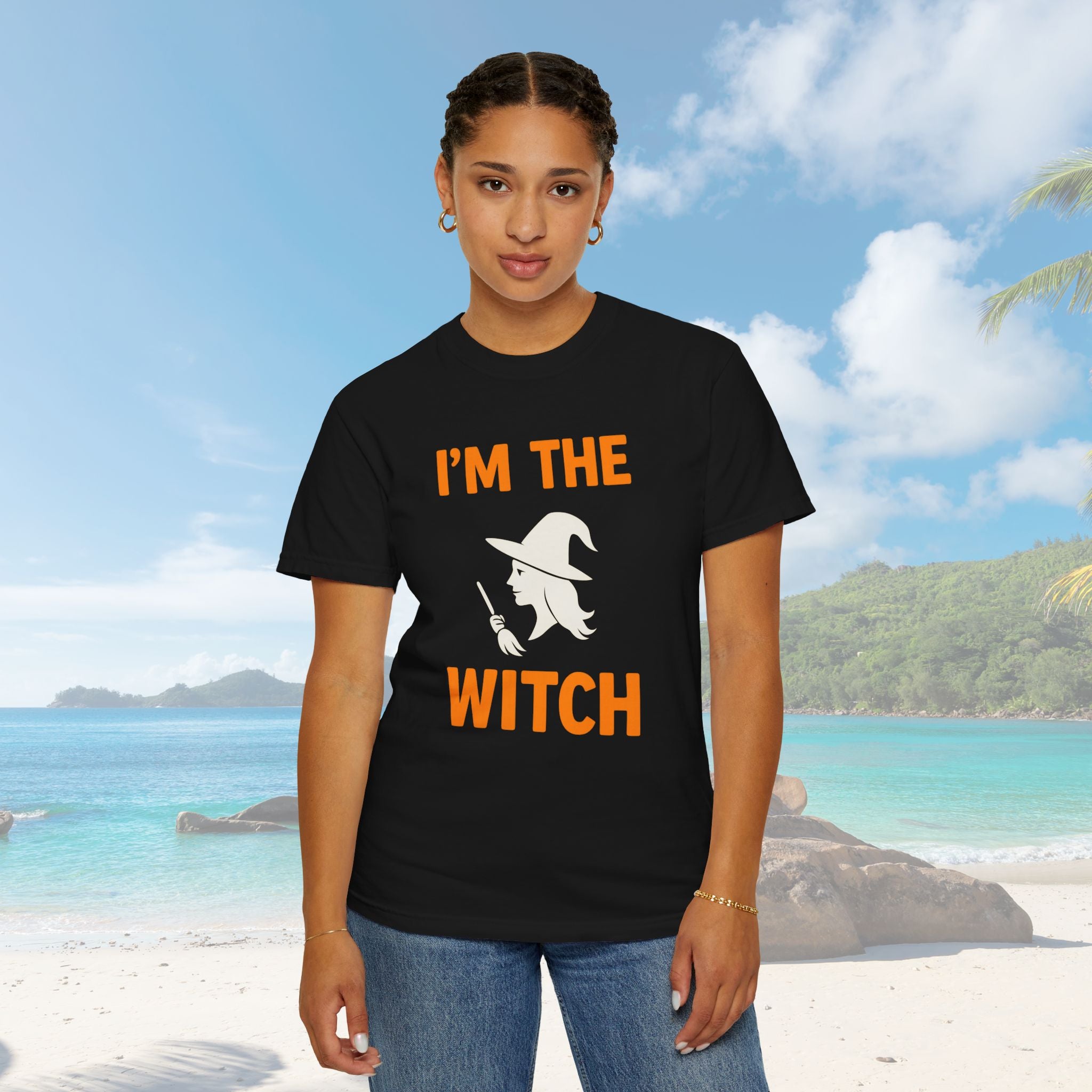 I'm The Witch Adult Costume Spooky Ghost Tshirt, Halloween T-shirt - Irie Blues Boutique