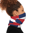 Dominican Republic Carnival Mask, Caribbean Flag Neck Gaiter, Flag Jouvert Carnival Mask for Festivals, Party Accessories, Headwrap Scarf - Irie Blues Boutique