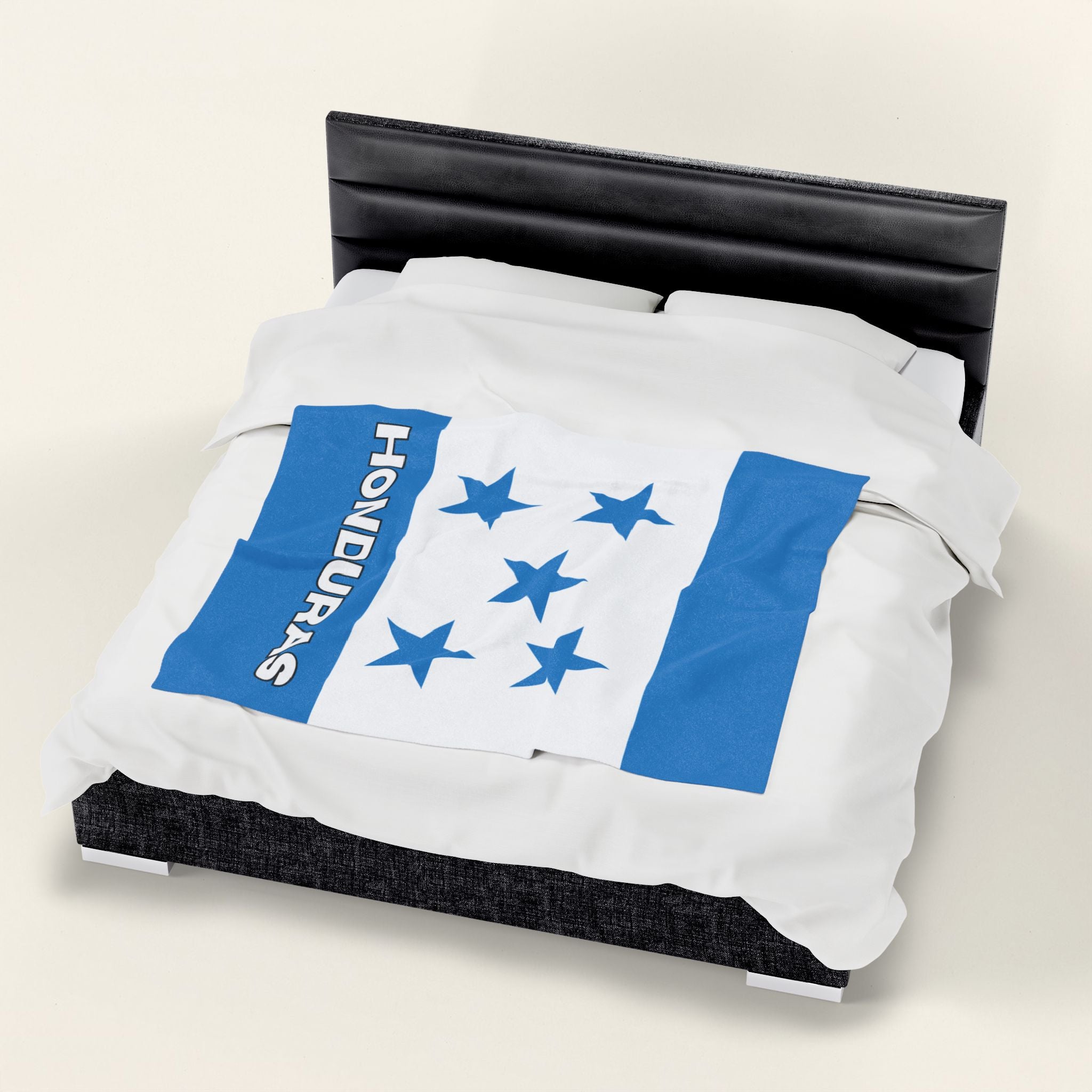 Honduras Flag Velveteen Plush Blanket - Irie Blues Boutique
