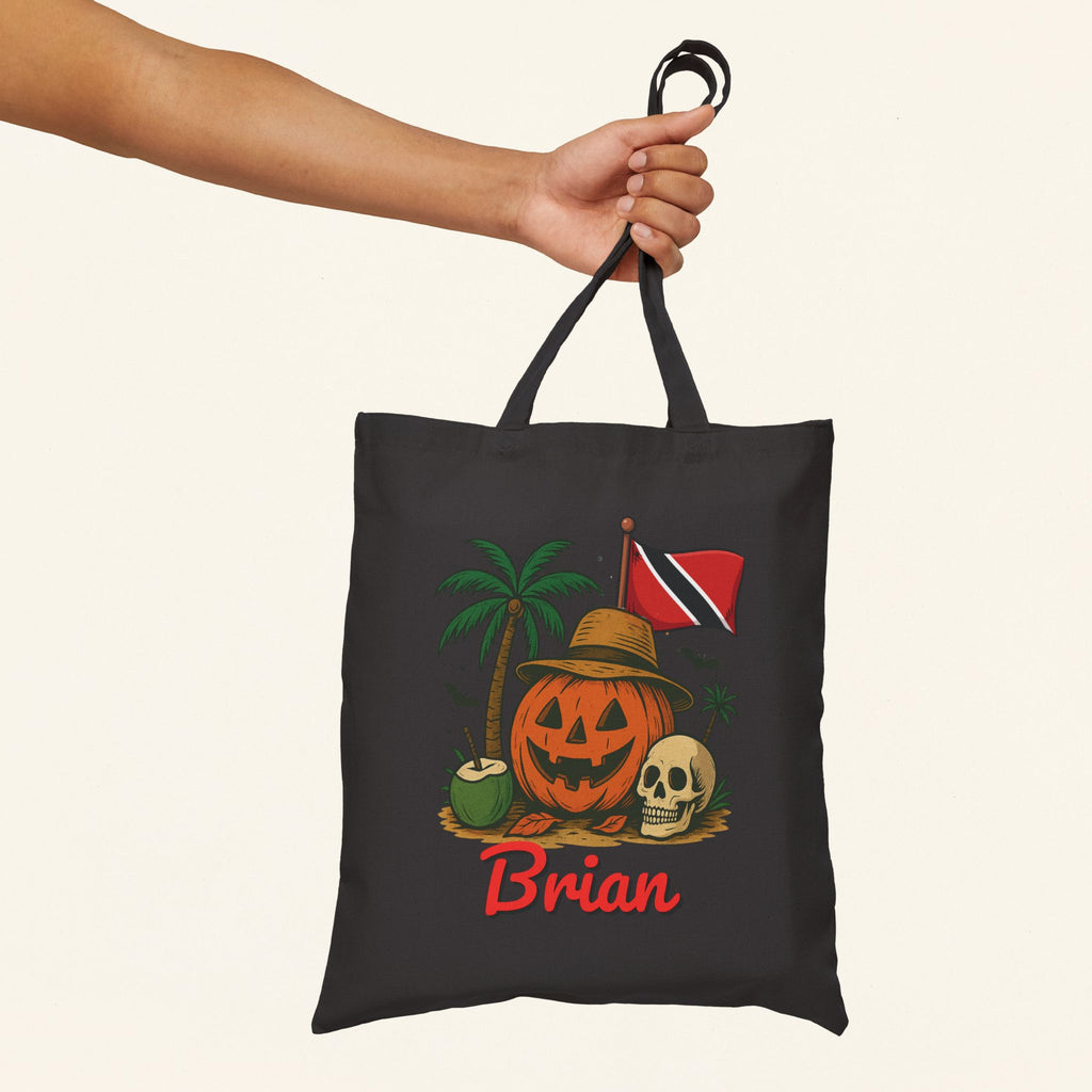 Personalized Caribbean Flag Trick Or Treat Bag