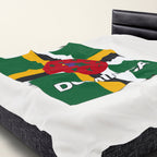 Dominica Flag Velveteen Plush Blanket