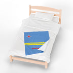 Aruba Flag Velveteen Plush Blanket