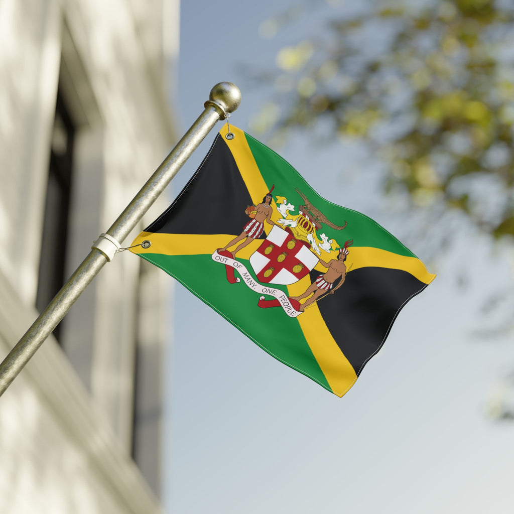 Jamaica Coat of Arms Flag Double Sided Flag