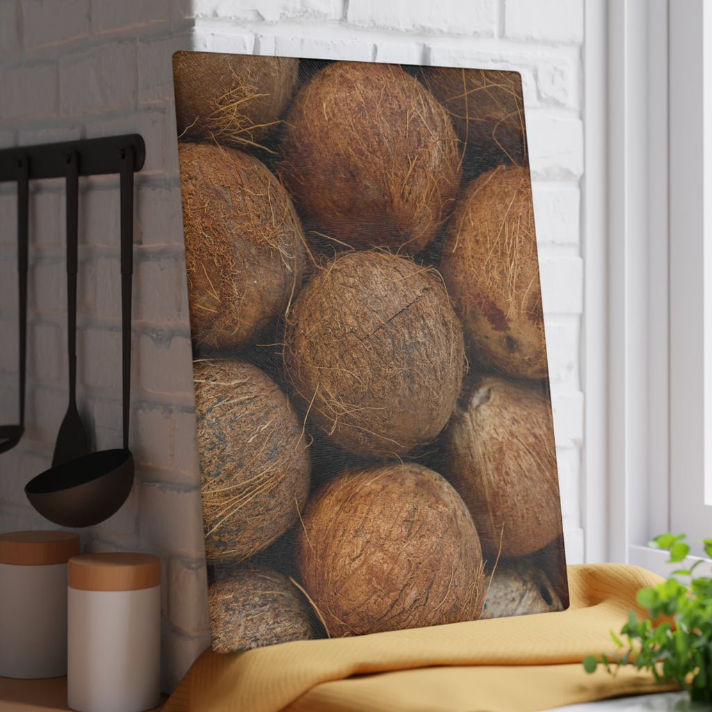 Coconuts Glass Cutting Board