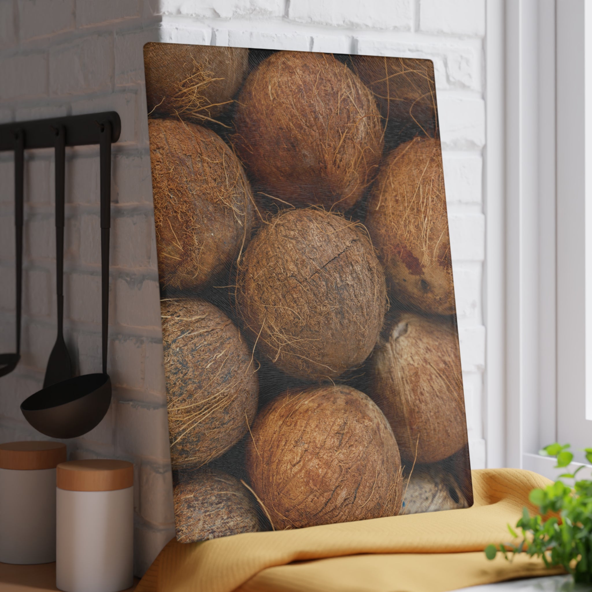 Coconuts Glass Cutting Board