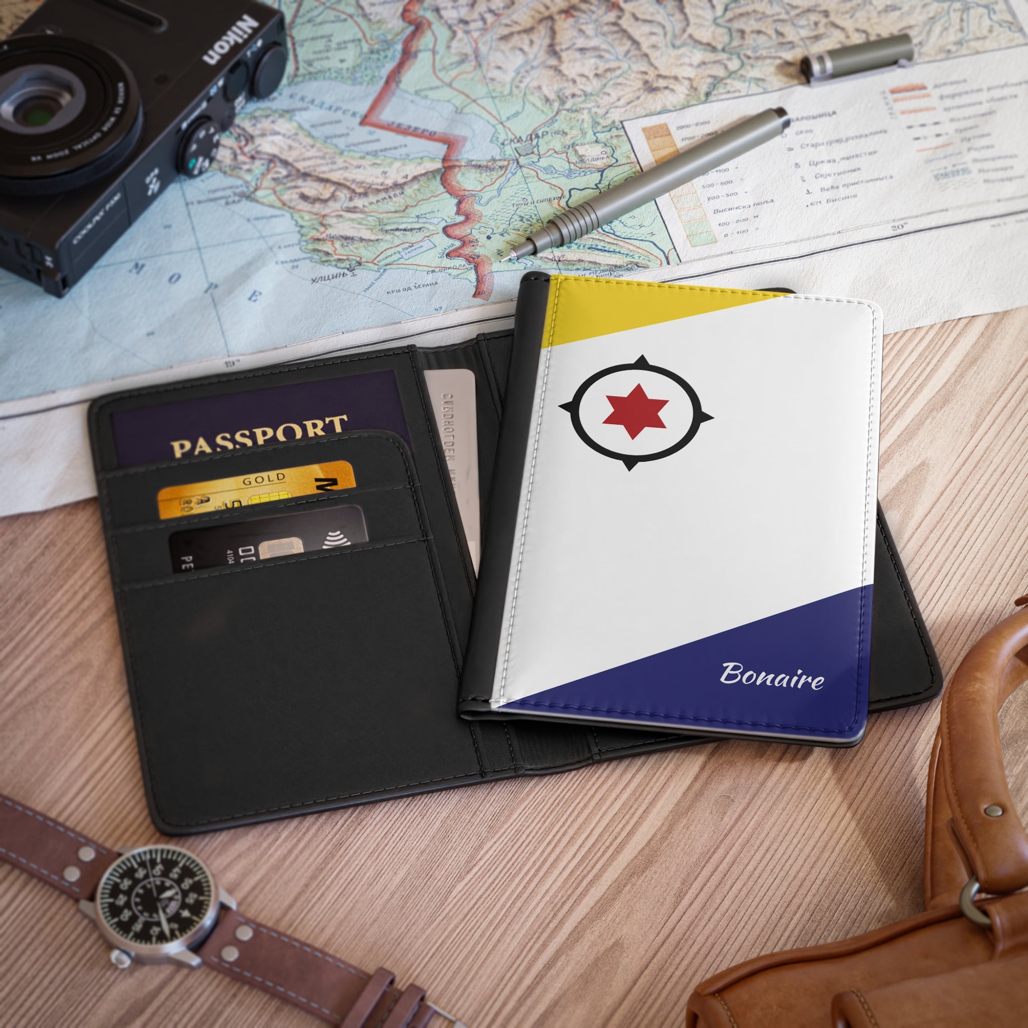 Bonaire Flag Passport Cover - Irie Blues Boutique